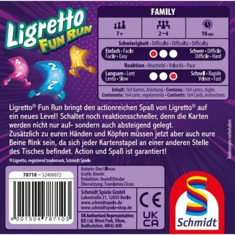 Ligretto Fun Run, kāršu spēle