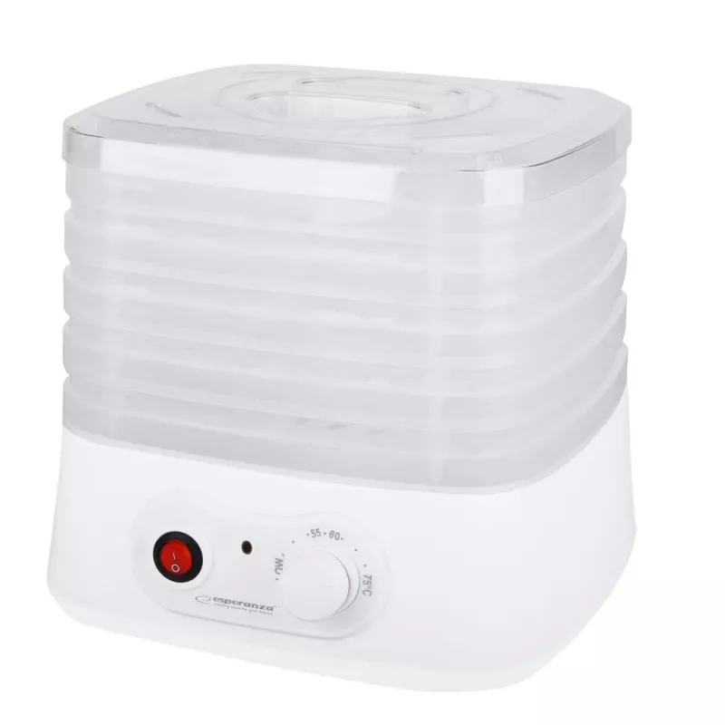 Esperanza EKD004 Pārtikas žāvētājs, caurspīdīgs, balts 250 W