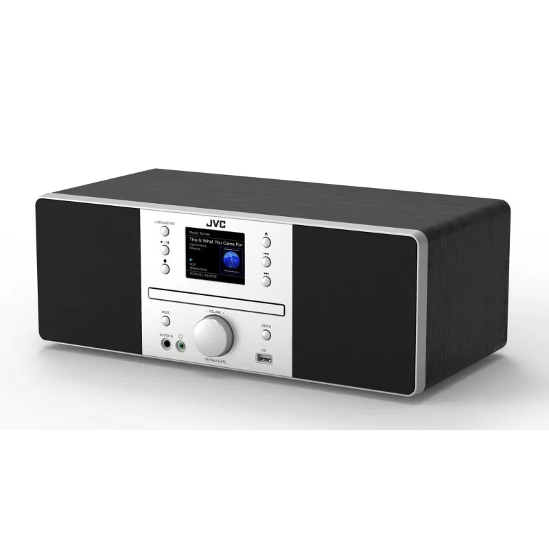 Torņa skaļrunis JVC RD-E874B Bluetooth 20W Melns Sudraba – uz grīdas novietojama audio sistēma