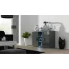 Cama Kumode 120 cm SOHO S7 pelēks/pelēks glancēts