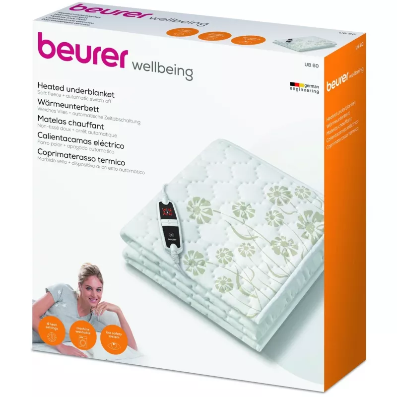 Beurer UB 60 apsildāms palags, 80 x 150 cm, balts