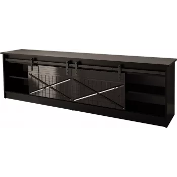 RTV GRANERO 200x56.7x35 melns/melns glancēts Skapis
