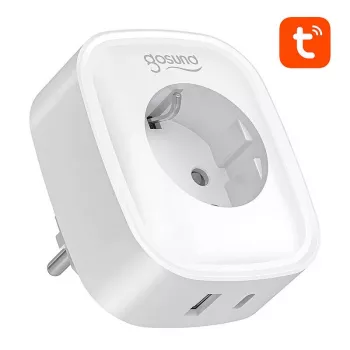 Viedā kontaktligzda Gosund SP6 16A ar USB-C 20W — Wi‑Fi vadāma rozete mājas automatizācijai