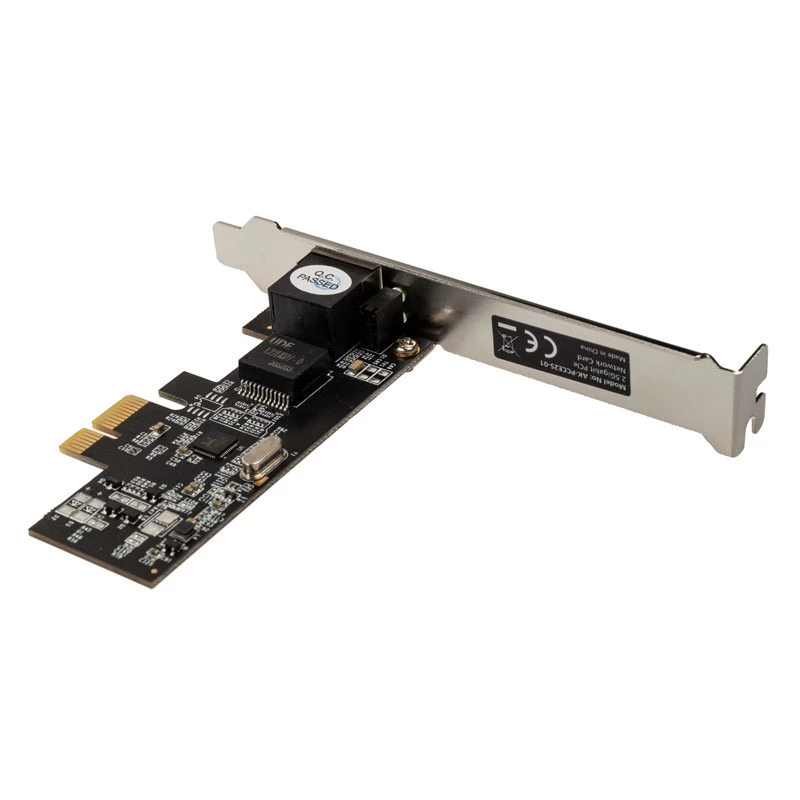 Akasa AK-PCCE25-01 - Iebūvēts - Vadu - PCI Express - Ethernet - 2500 Mbit/s