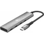 Goobay Slim 4 portu USB centrmezgls USB-C uz 5 Gbit/s - -Plug> 4x -Socket (76564)