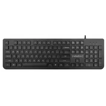 Vadu USB pilna izmēra tastatūra Rebeltec Spiro RBLKLA00041 — melna