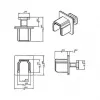 Kontaktligzdas drošības vāciņš DELOCK 64010, polipropilēns, melns, 12.2×15.2×12 mm, iepakojumā 10