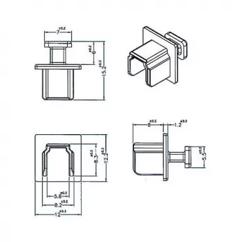 Kontaktligzdas drošības vāciņš DELOCK 64010, polipropilēns, melns, 12.2×15.2×12 mm, iepakojumā 10