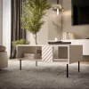 Kafijas galdiņš Cama LUCCA sols/galdiņš 100x55x46 kašmira, taisnstūrveida pelēka virsma