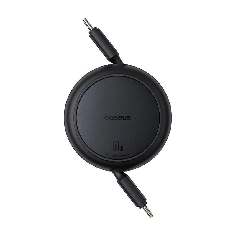 Baseus Free2Pull Mini USB-C uz USB-C USB kabelis, 60 W, 1, (melns)