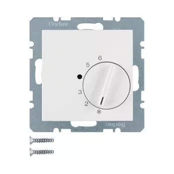 Termostata rotācijas slēdzis Berker 20268989, balts, maiņstrāva 250 V, 50–60 Hz
