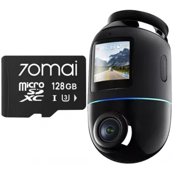 Braukšanas ieraksta kamera 70mai Omni X800 4K ar 128GB 70mai SD karti, melna