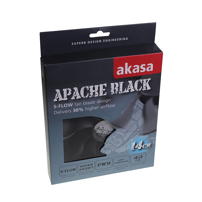 AKASA AK-FN062 140mm Melns korpusa ventilators