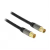 Koaksiālais kabelis RG-6/U DeLOCK 88925 5 m IEC melns