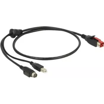 USB kabelis DeLOCK 85487 USB 2.0 1 m USB B melns