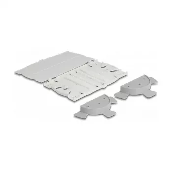 DeLOCK optiskās šķiedras salaiduma kasete 24 šķiedrām balta Pelēka balta Plastmasa 179x100x9mm