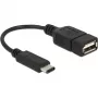 USB kabelis DeLOCK 65579 USB 2.0 0,15 m USB C USB A melns