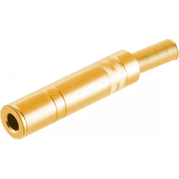 Stereo 6,3 mm TRS ligzdas savienotājs ShiverPeaks 50400-G metāla, apzeltīts