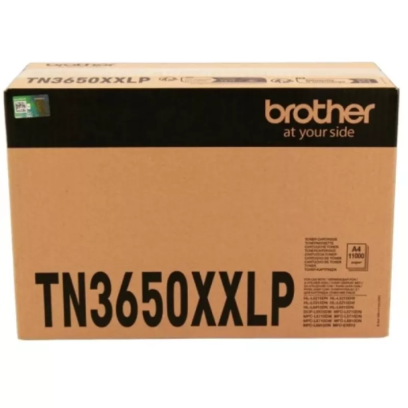 Brother TN-3650XXLP tonera kasetne priekš DCP-L5510, HL-L5210, HL-L5215 — saderīga līguma TN3600XXL