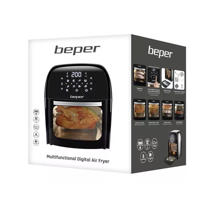 Karstā gaisa fritieris Beper P101FRI012 12 L 1800 W Melns