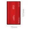HDD/SSD korpuss QOLTEC 51860 2,5 collu SATA III diskdziņiem, USB Type-A, 5 Gbit/s, alumīnijs, sarkans