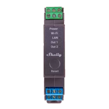 Shelly Pro 2 DIN sliežu WiFi/LAN/Bluetooth releju slēdzis