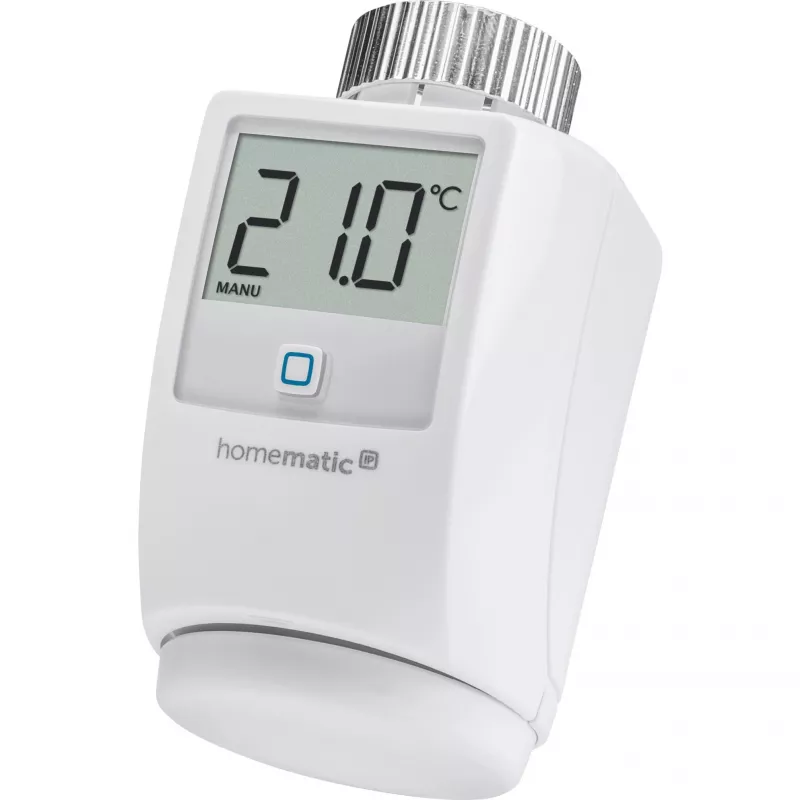 eQ-3 AG Homematic IP HMIP-eTRV, RF, 868,3 MHz, Balts, M30 x 1,5, IP20, Digitāls