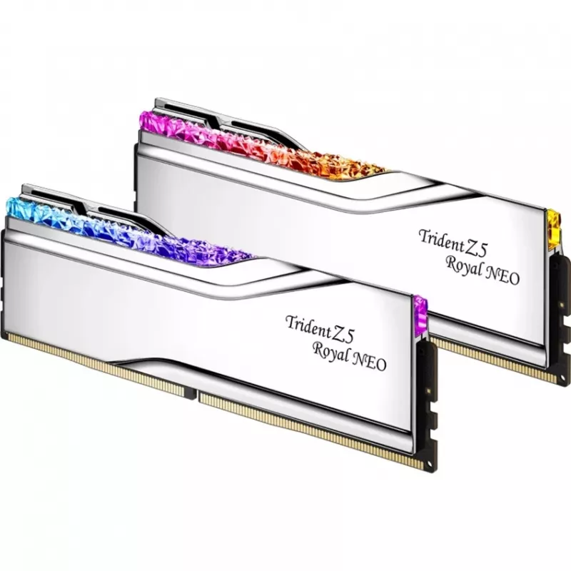 DIMM 32 GB DDR5-6400 (2x 16 GB) Dual-Kit, atmiņa sudraba krāsā, F5-6400J3239G16GX2-TR5NS, Trident Z5 Royal Neo, AMD EXPO