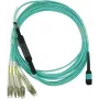 Optiskās šķiedras kabelis BlueOptics 106283-5403-BO MTP 4xLC OM4 3 m Bēšs