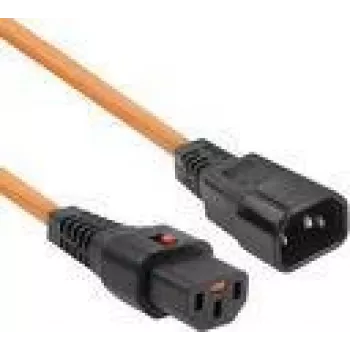 ACT strāvas vads C13 IEC Lock C14 oranžs 1 m PC938 230 V 10 A