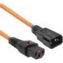ACT strāvas vads C13 IEC Lock C14 oranžs 1 m PC938 230 V 10 A