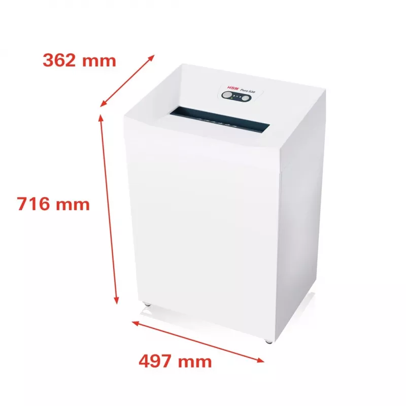 HSM Pure 530 smalcinātājs, 80 l, 3,9 mm
