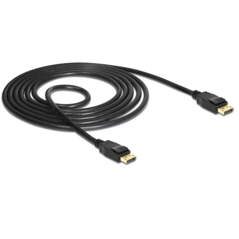 DeLOCK - DisplayPort kabelis - DisplayPort (vīr.) uz DisplayPort (vīr.) - 1,5m - 4K atbalsts - Melns (85508)