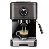 Espresso kafijas automāts Melns & Decker BXCO1200E — 1200 W, 15 bāri, 1,2 L ūdens tvertne, 2 tasītēm, iebūvēts piena putotājs, galda virsmai, sudraba krāsā