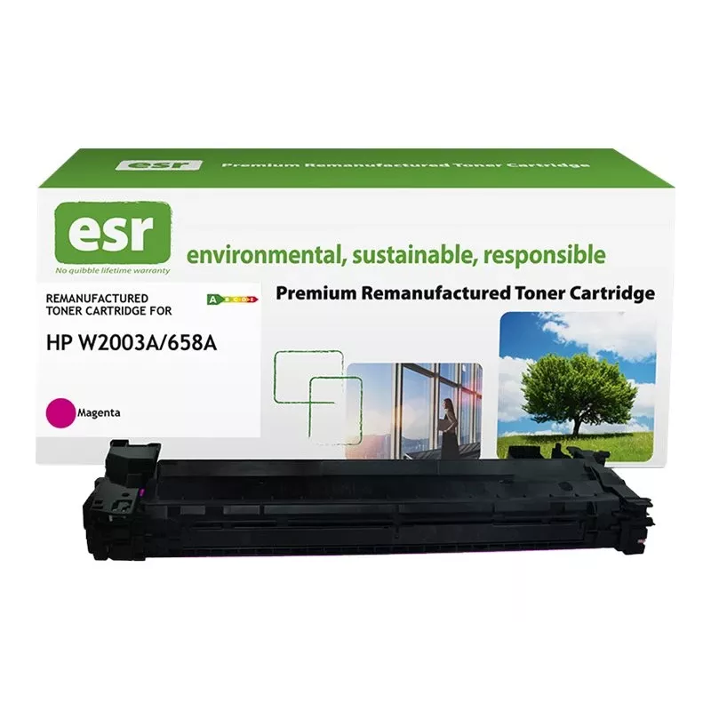 ESR tonera kārtridžs, saderīgs ar HP W2003A (658A), fuksīna krāsā, pārstrādāts, 6000 lappuses