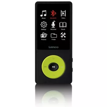 MP3 atskaņotājs Lenco Xemio-860GN 8 GB melna/laima LCD 18 stundu atskaņošana