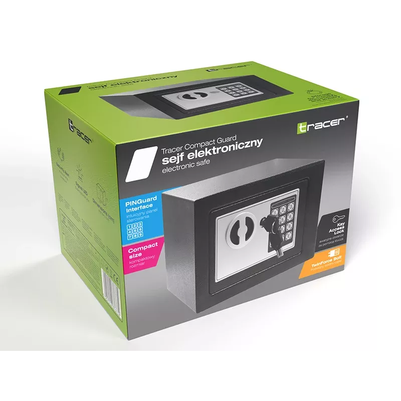 Safe TRACER Tracer 47640 Compact Guard — Elektroniskais seifs, 0,5 kubikpēdas, tērauda konstrukcija
