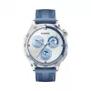 Viedpulkstenis HUAWEI WATCH GT5 46mm — 1,43 collu AMOLED, GPS, 524 mAh, nerūsējošā tērauda korpuss, zila austa siksniņa