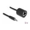 DeLOCK audio kabelis RJ-45 3.5mm Melns 87858