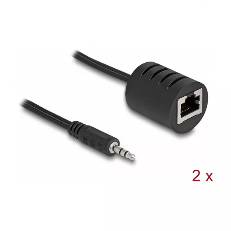 DeLOCK audio kabelis RJ-45 3.5mm Melns 87858