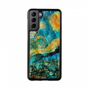 Aizsargmaciņš iKins Samsung Galaxy S21+ — zvaigžņotas nakts melns