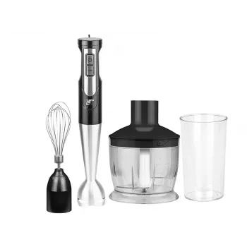 Rokas iegremdējamais blenderis LAFE BRK-003A, 800 W, melns/sudrabains, nerūsējošā tērauda asmens, 0,6 L bļoda, 0,5 L krūze