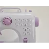 Pusautomātiskā šujmašīna Łucznik Mini — Elektriskā, 3 dūrienu veidi, 4 soļu pogcaurums, brīvroku uzmava