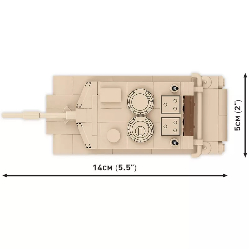 Building set Cobi Abrams M1A2 — 174 pieces, recommended age 6+, beige