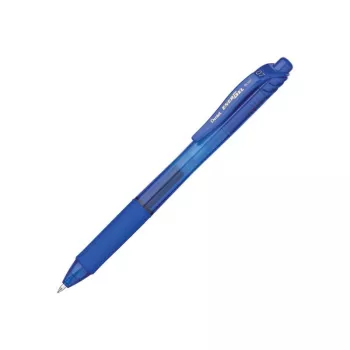 Pentel Energel X - Izvelkama gēla pildspalva - Zila - Zila - Caurspīdīga - Plastmasa - gumija - gumija - Piemērota abām rokām