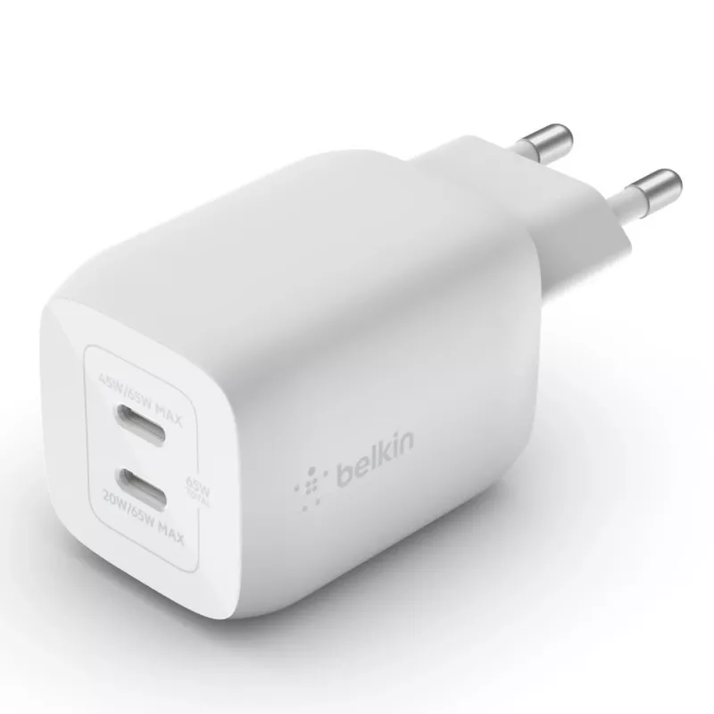 Lādētājs Belkin WCH013vfWH iekštelpu maiņstrāvas ātrā uzlāde klēpjdatoram viedtālrunim planšetdatoram