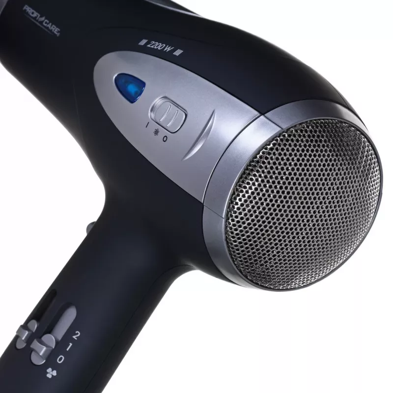 Matu žāvētājs Profi-Care PC-HTD 3113 — 2200 W, jonu, 3 siltuma līmeņi, 2 ātrumi, melns