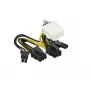 0.05m 8-pin to 2x 6+2-pin GPU kabelis G291-281 CBL-PWEX-1040
