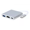 USB grafikas adapteris GEMBIRD A-CM-HDMIF-02-SV, HDMI izeja, līdz 3840×2160, sudraba krāsa, 58,5×51×11,6 mm