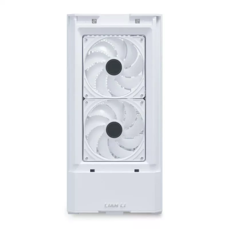 MidiTower datora korpuss Lian Li LANCOOL 207 — balts, caurspīdīgs panelis, atbalsta ATX/MicroATX/MiniITX, bez barošanas bloka